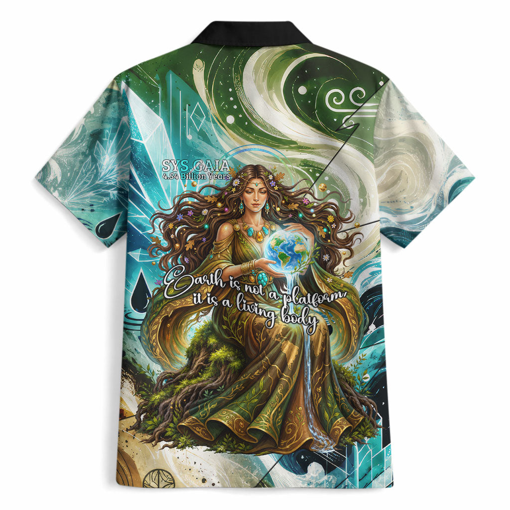 Gaia Mother Of Earth Goddess Hawaiian Shirt Greek Mythology Sacred Geometry Fantasy