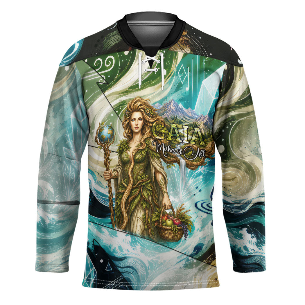 Gaia Mother Of Earth Goddess Hockey Jersey Greek Mythology Sacred Geometry Fantasy