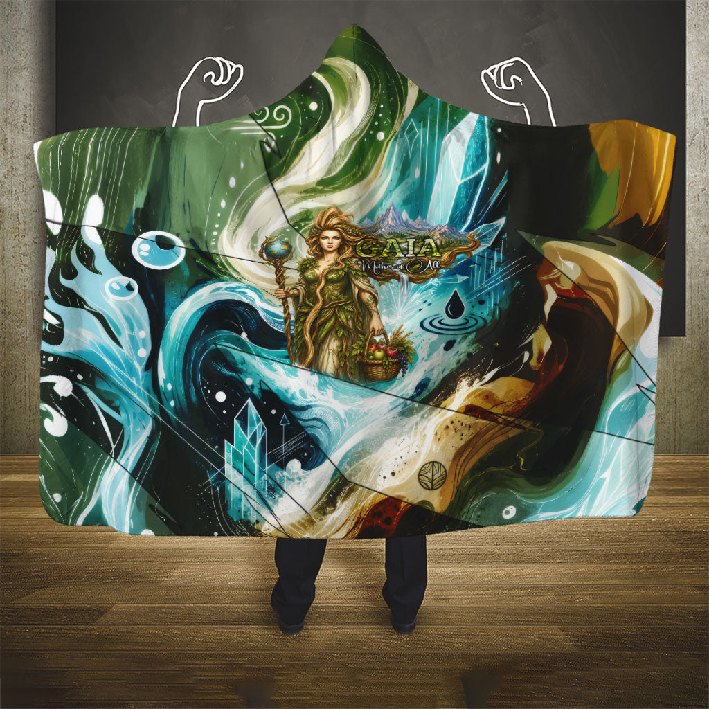 Gaia Mother Of Earth Goddess Hooded Blanket Greek Mythology Sacred Geometry Fantasy