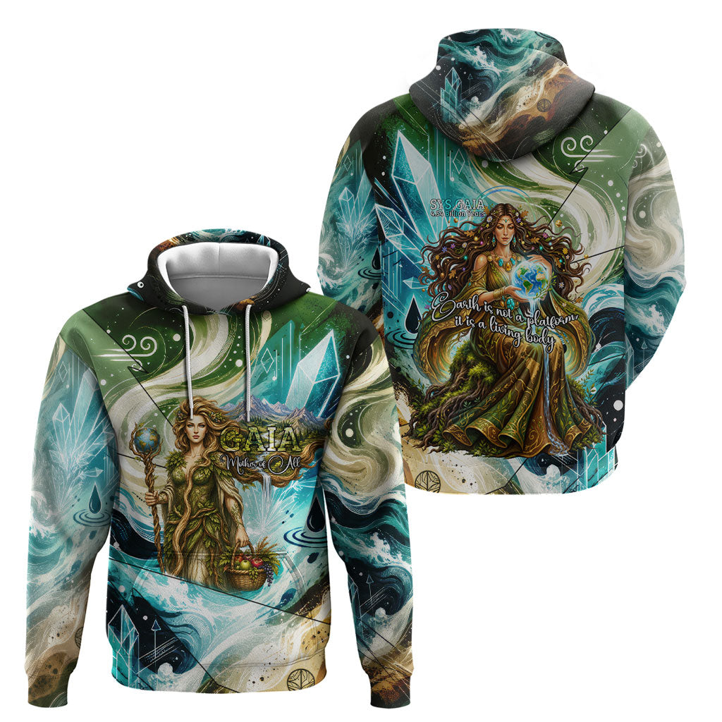Gaia Mother Of Earth Goddess Hoodie Greek Mythology Sacred Geometry Fantasy