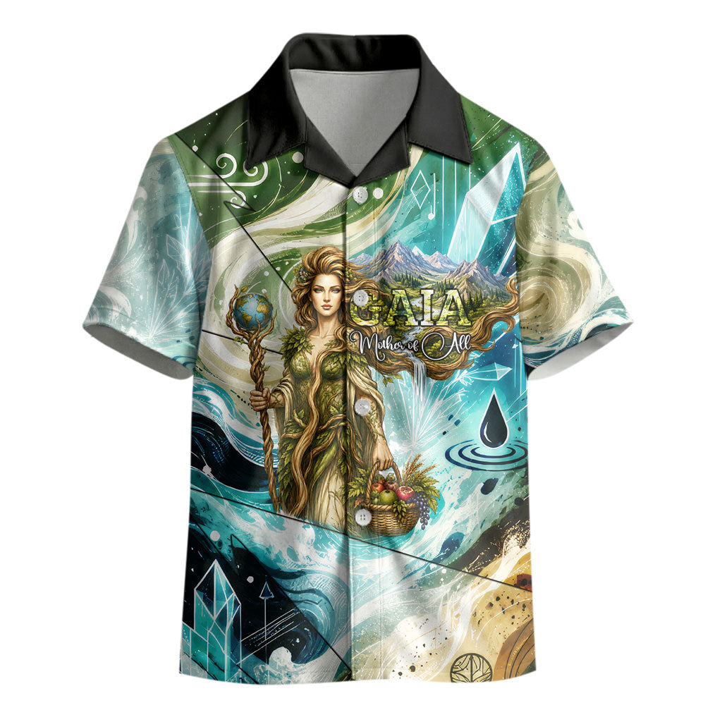 Gaia Mother Of Earth Goddess Kid Hawaiian Shirt Greek Mythology Sacred Geometry Fantasy