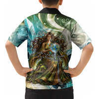 Gaia Mother Of Earth Goddess Kid Hawaiian Shirt Greek Mythology Sacred Geometry Fantasy