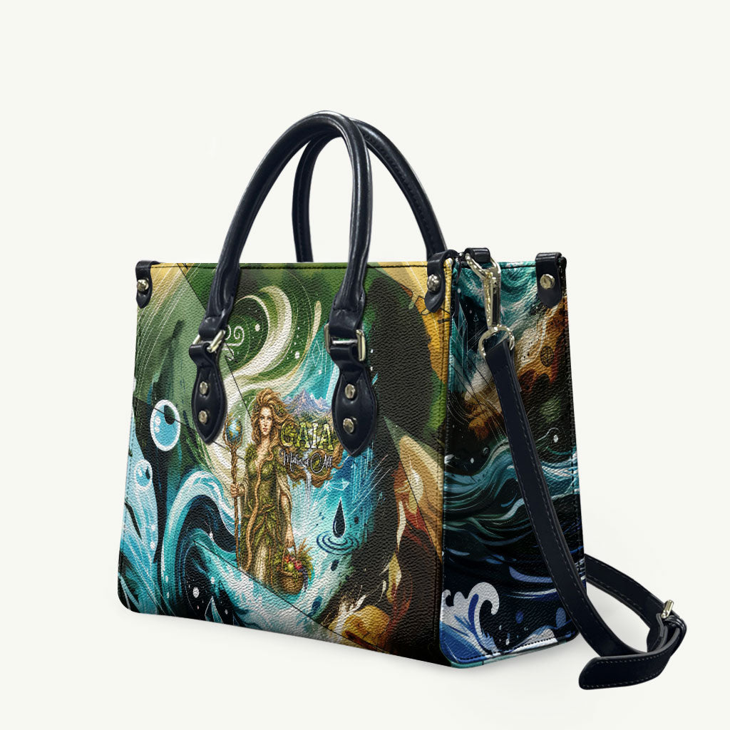 Gaia Mother Of Earth Goddess Leather Bag Greek Mythology Sacred Geometry Fantasy