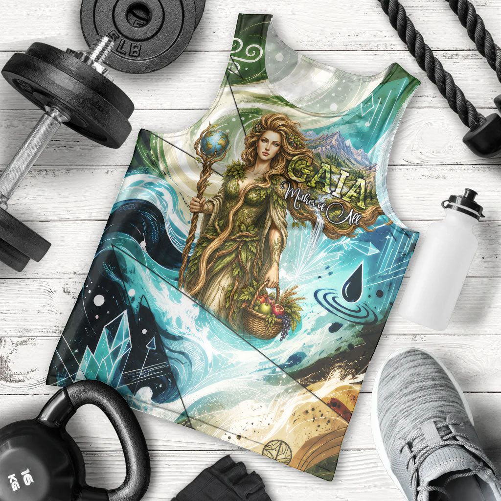 Gaia Mother Of Earth Goddess Men Tank Top Greek Mythology Sacred Geometry Fantasy