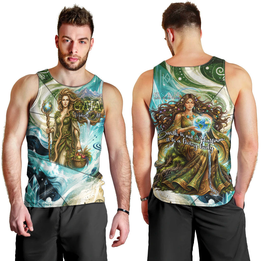 Gaia Mother Of Earth Goddess Men Tank Top Greek Mythology Sacred Geometry Fantasy