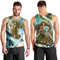 Gaia Mother Of Earth Goddess Men Tank Top Greek Mythology Sacred Geometry Fantasy