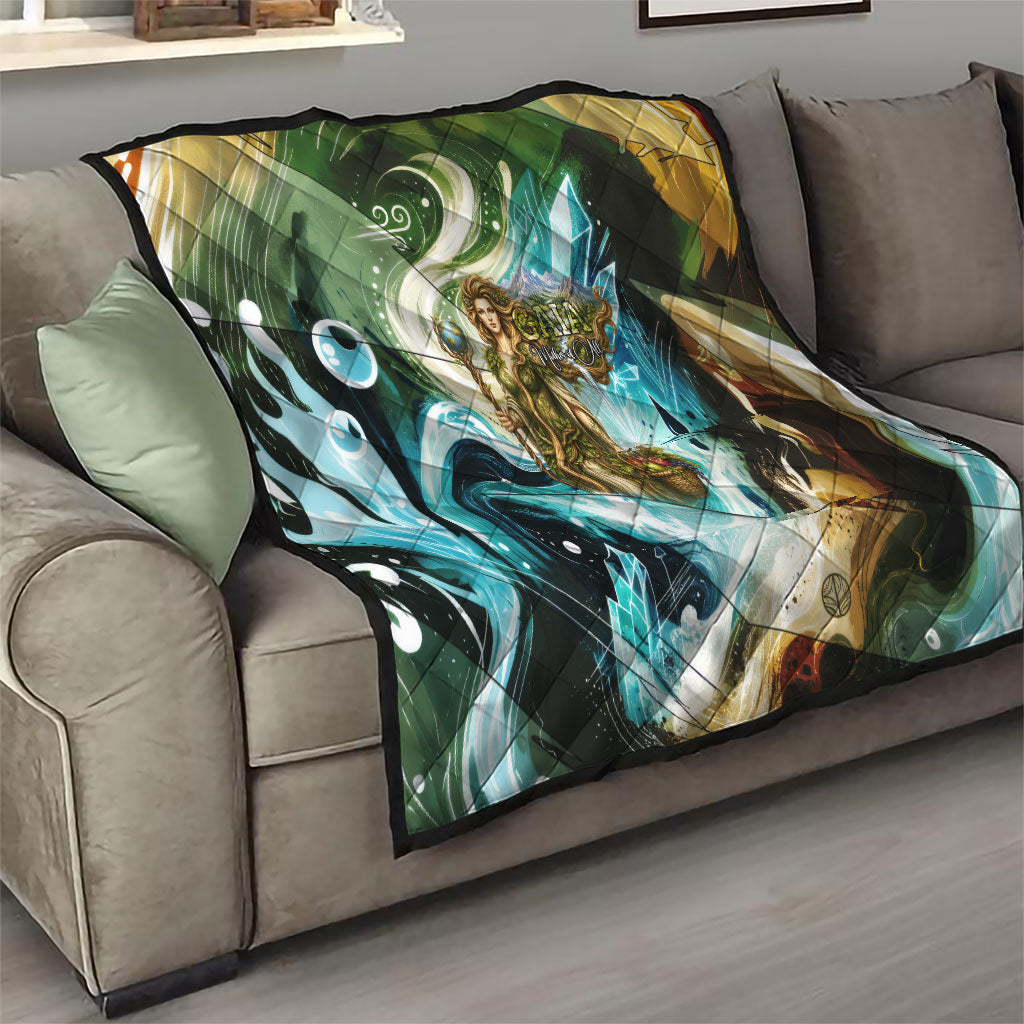 Gaia Mother Of Earth Goddess Quilt Greek Mythology Sacred Geometry Fantasy