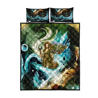 Gaia Mother Of Earth Goddess Quilt Bed Set Greek Mythology Sacred Geometry Fantasy