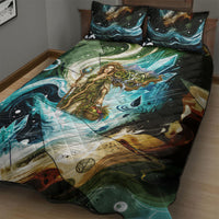 Gaia Mother Of Earth Goddess Quilt Bed Set Greek Mythology Sacred Geometry Fantasy