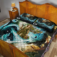 Gaia Mother Of Earth Goddess Quilt Bed Set Greek Mythology Sacred Geometry Fantasy