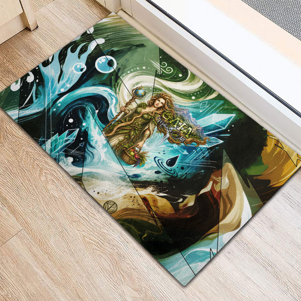 Gaia Mother Of Earth Goddess Rubber Doormat Greek Mythology Sacred Geometry Fantasy