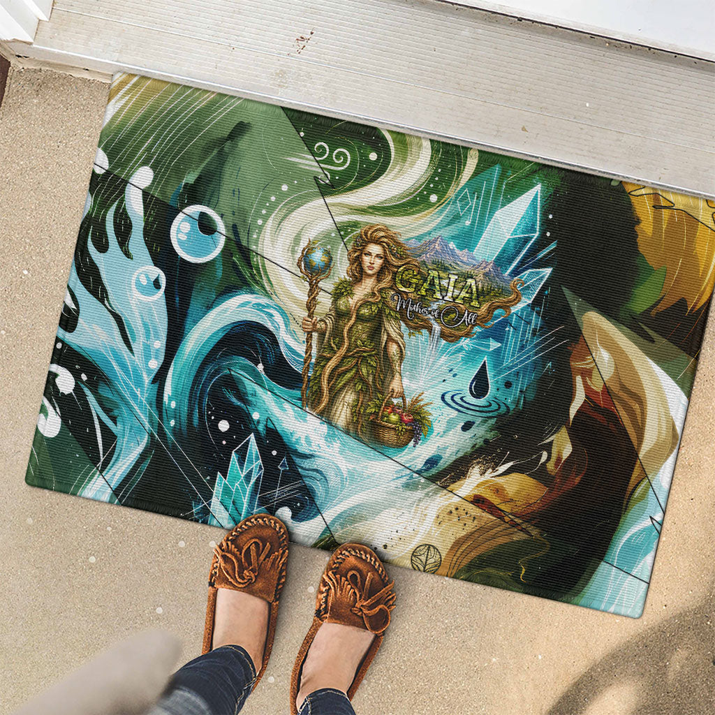 Gaia Mother Of Earth Goddess Rubber Doormat Greek Mythology Sacred Geometry Fantasy