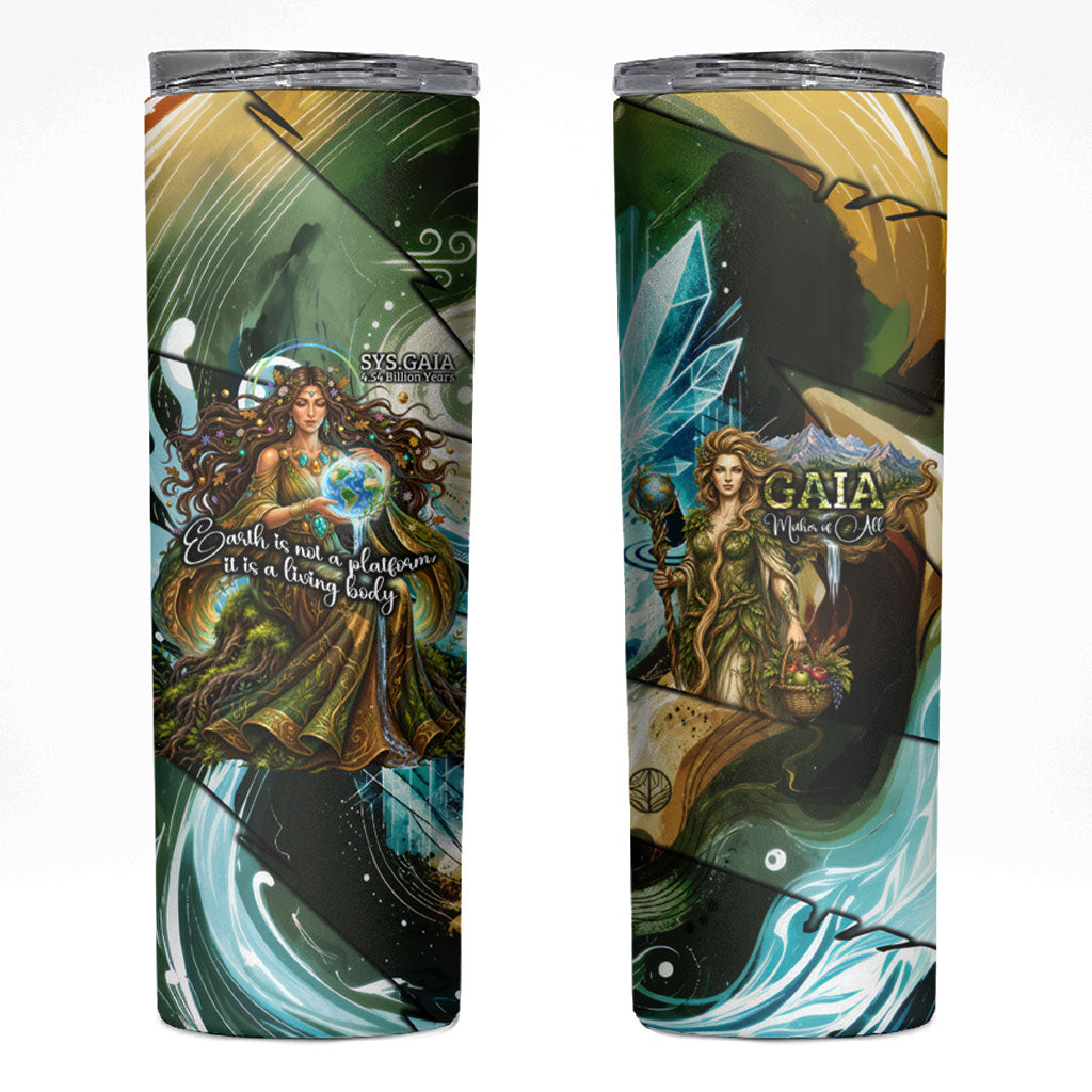 Gaia Mother Of Earth Goddess Skinny Tumbler Greek Mythology Sacred Geometry Fantasy