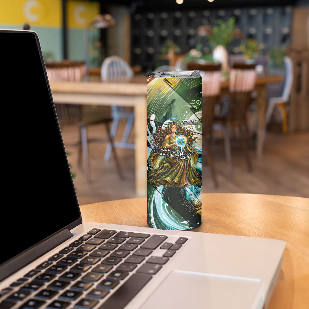 Gaia Mother Of Earth Goddess Skinny Tumbler Greek Mythology Sacred Geometry Fantasy