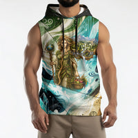 Gaia Mother Of Earth Goddess Sleeveless Hoodie Greek Mythology Sacred Geometry Fantasy