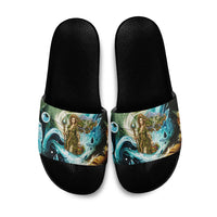 Gaia Mother Of Earth Goddess Slide Sandals Greek Mythology Sacred Geometry Fantasy