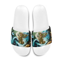 Gaia Mother Of Earth Goddess Slide Sandals Greek Mythology Sacred Geometry Fantasy
