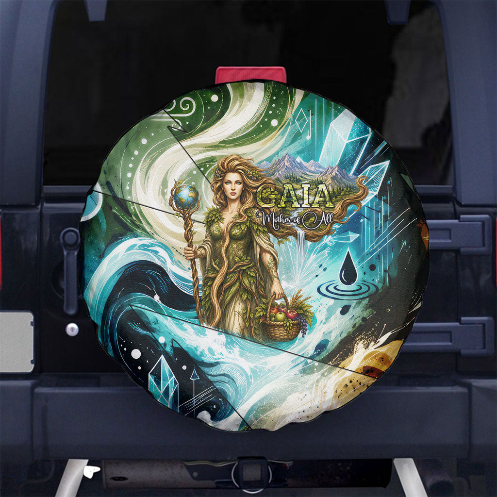 Gaia Mother Of Earth Goddess Spare Tire Cover Greek Mythology Sacred Geometry Fantasy