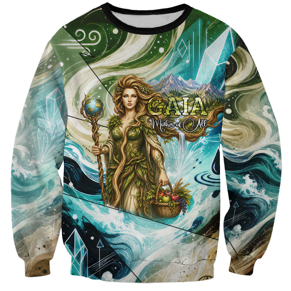 Gaia Mother Of Earth Goddess Sweatshirt Greek Mythology Sacred Geometry Fantasy