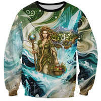 Gaia Mother Of Earth Goddess Sweatshirt Greek Mythology Sacred Geometry Fantasy