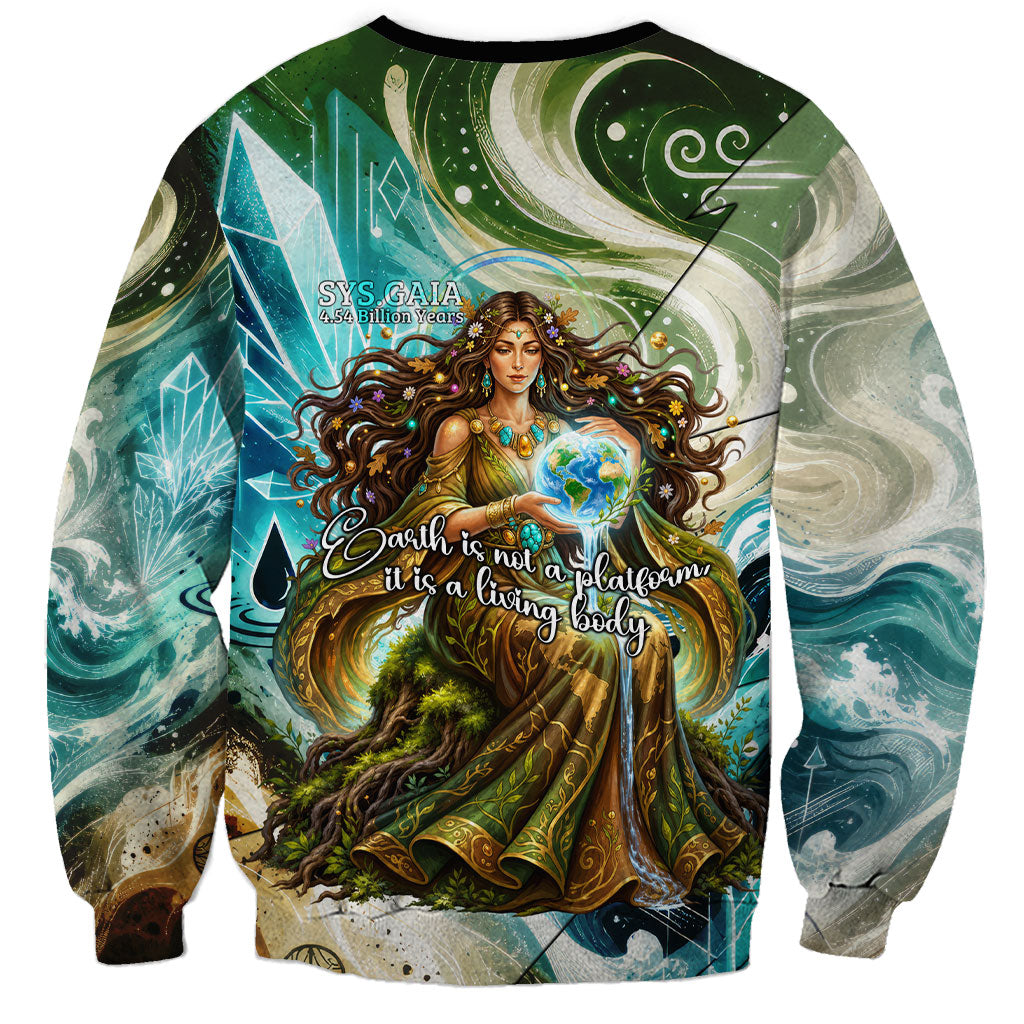 Gaia Mother Of Earth Goddess Sweatshirt Greek Mythology Sacred Geometry Fantasy