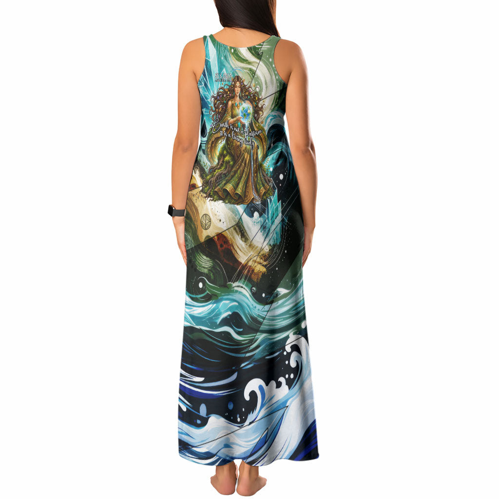 Gaia Mother Of Earth Goddess Tank Maxi Dress Greek Mythology Sacred Geometry Fantasy