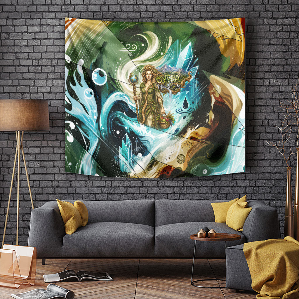 Gaia Mother Of Earth Goddess Tapestry Greek Mythology Sacred Geometry Fantasy