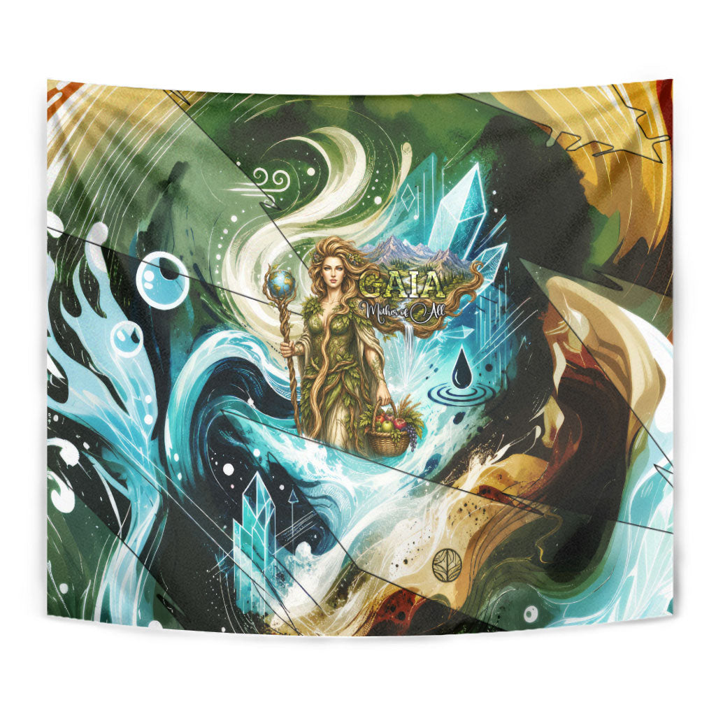 Gaia Mother Of Earth Goddess Tapestry Greek Mythology Sacred Geometry Fantasy