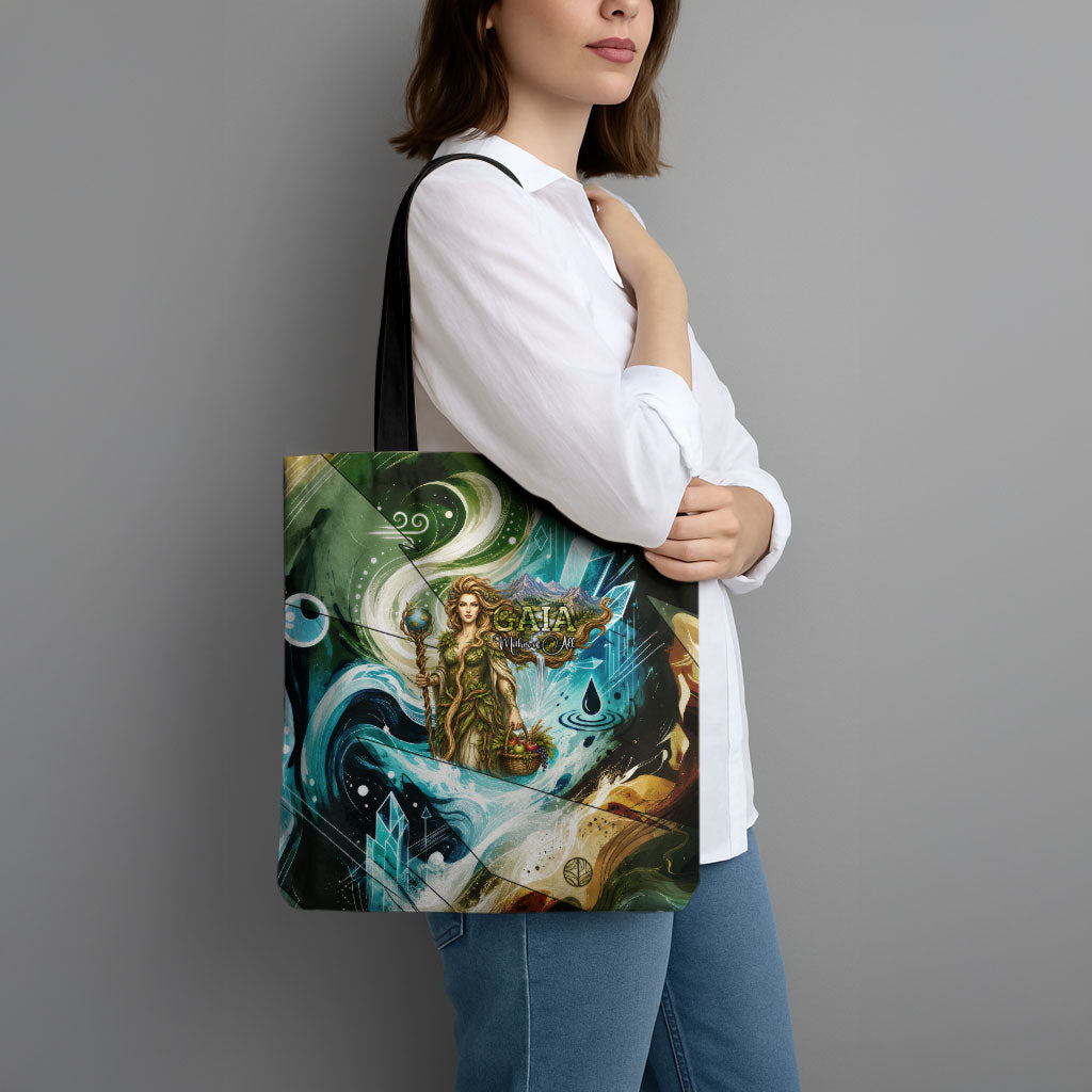 Gaia Mother Of Earth Goddess Tote Bag Greek Mythology Sacred Geometry Fantasy
