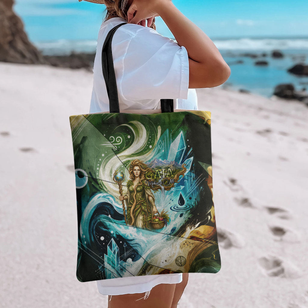 Gaia Mother Of Earth Goddess Tote Bag Greek Mythology Sacred Geometry Fantasy