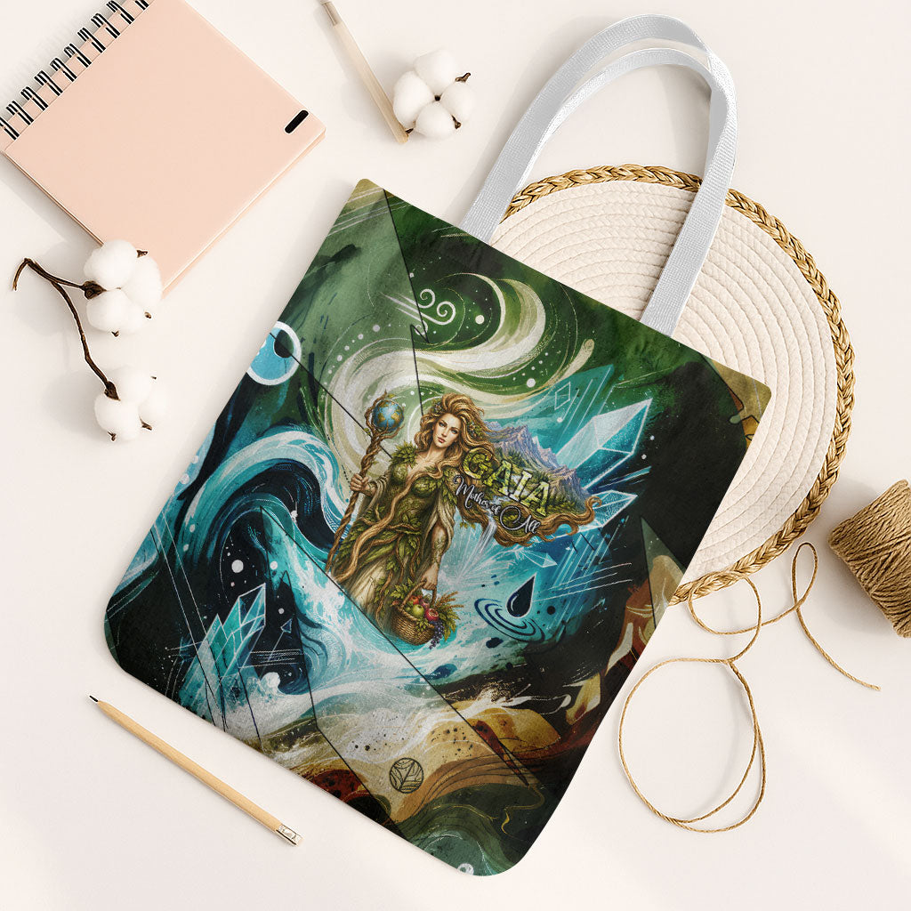 Gaia Mother Of Earth Goddess Tote Bag Greek Mythology Sacred Geometry Fantasy