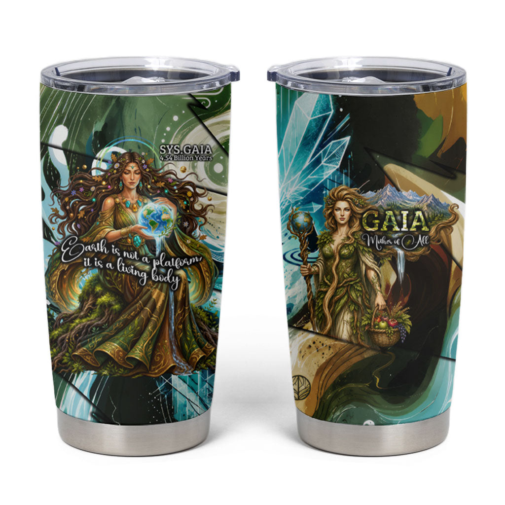 Gaia Mother Of Earth Goddess Tumbler Cup Greek Mythology Sacred Geometry Fantasy