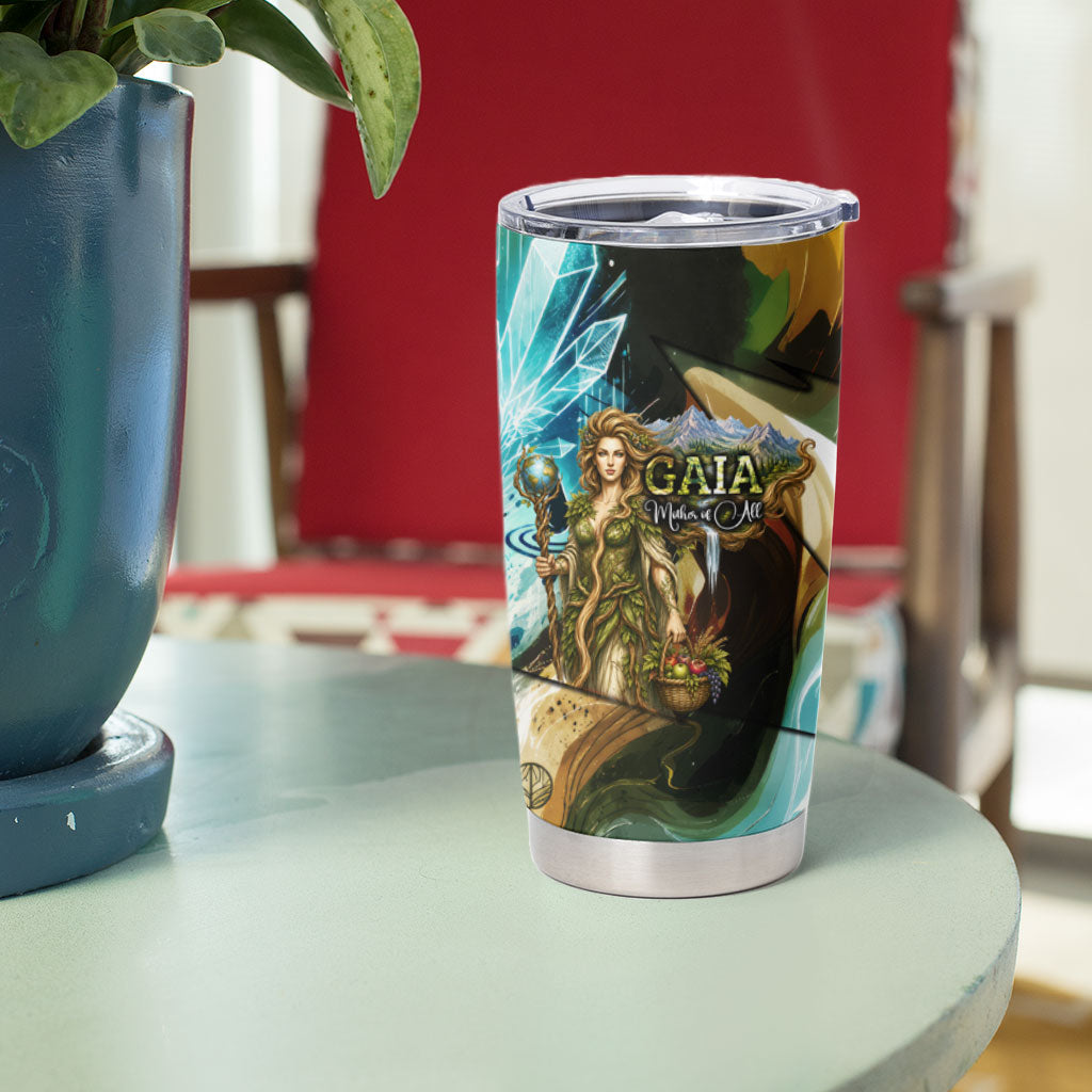 Gaia Mother Of Earth Goddess Tumbler Cup Greek Mythology Sacred Geometry Fantasy