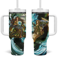 Gaia Mother Of Earth Goddess Tumbler With Handle Greek Mythology Sacred Geometry Fantasy