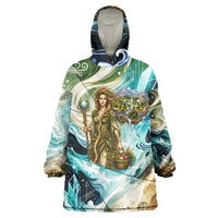 Gaia Mother Of Earth Goddess Wearable Blanket Hoodie Greek Mythology Sacred Geometry Fantasy