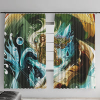 Gaia Mother Of Earth Goddess Window Curtain Greek Mythology Sacred Geometry Fantasy