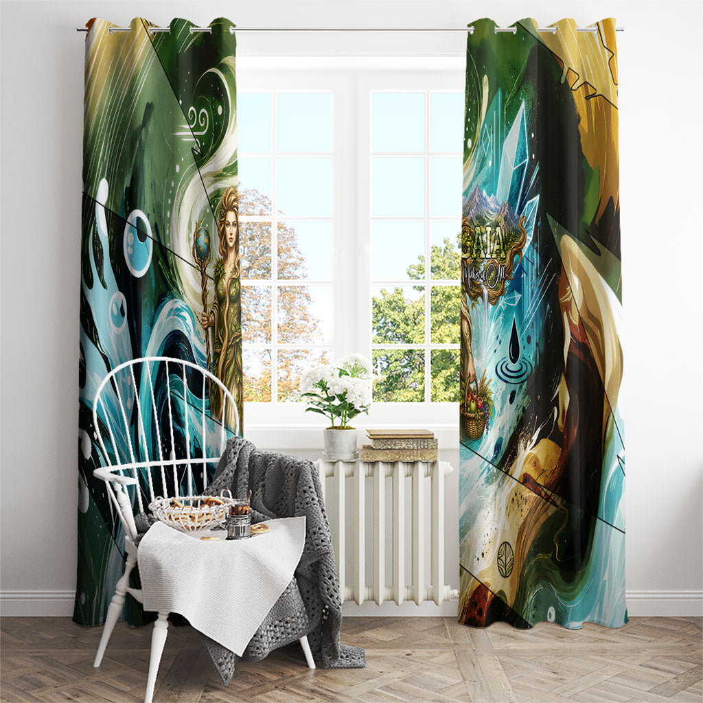 Gaia Mother Of Earth Goddess Window Curtain Greek Mythology Sacred Geometry Fantasy