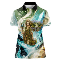 Gaia Mother Of Earth Goddess Women Polo Shirt Greek Mythology Sacred Geometry Fantasy