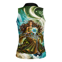 Gaia Mother Of Earth Goddess Women Sleeveless Polo Shirt Greek Mythology Sacred Geometry Fantasy