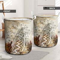 Gaia Mother Earth Sacred Eye Laundry Basket Greek Vintage Botanical Sketch Esoteric Spiritual Floral