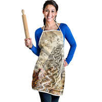 Gaia Mother Earth Sacred Eye Apron Greek Vintage Botanical Sketch Esoteric Spiritual Floral