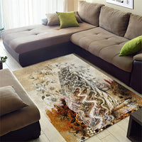 Gaia Mother Earth Sacred Eye Area Rug Greek Vintage Botanical Sketch Esoteric Spiritual Floral