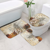 Gaia Mother Earth Sacred Eye Bathroom Set Greek Vintage Botanical Sketch Esoteric Spiritual Floral