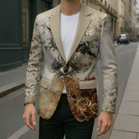 Gaia Mother Earth Sacred Eye Blazer Greek Vintage Botanical Sketch Esoteric Spiritual Floral