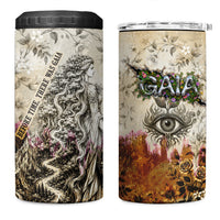 Gaia Mother Earth Sacred Eye 4 in 1 Can Cooler Tumbler Greek Vintage Botanical Sketch Esoteric Spiritual Floral
