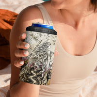 Gaia Mother Earth Sacred Eye 4 in 1 Can Cooler Tumbler Greek Vintage Botanical Sketch Esoteric Spiritual Floral