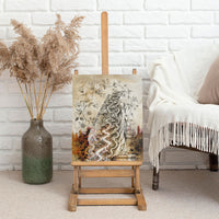 Gaia Mother Earth Sacred Eye Canvas Wall Art Greek Vintage Botanical Sketch Esoteric Spiritual Floral