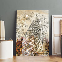 Gaia Mother Earth Sacred Eye Canvas Wall Art Greek Vintage Botanical Sketch Esoteric Spiritual Floral