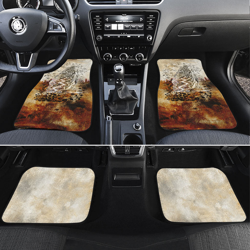 Gaia Mother Earth Sacred Eye Car Mats Greek Vintage Botanical Sketch Esoteric Spiritual Floral