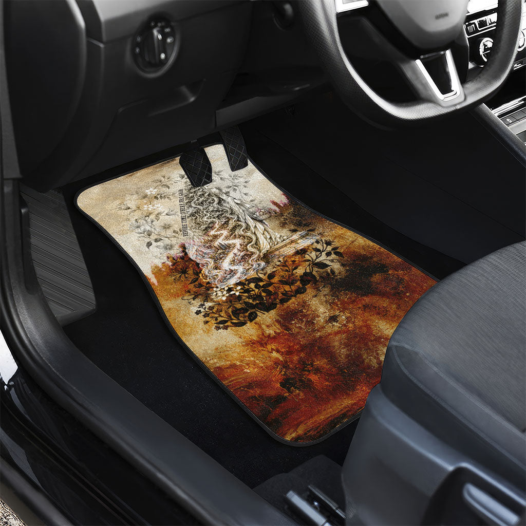 Gaia Mother Earth Sacred Eye Car Mats Greek Vintage Botanical Sketch Esoteric Spiritual Floral